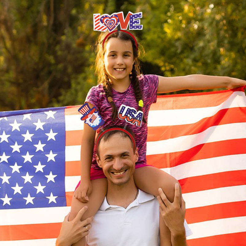 12 Pcs Independence Day Headband Party Accessories Favors Decorations for 4th of July - SantaSocks