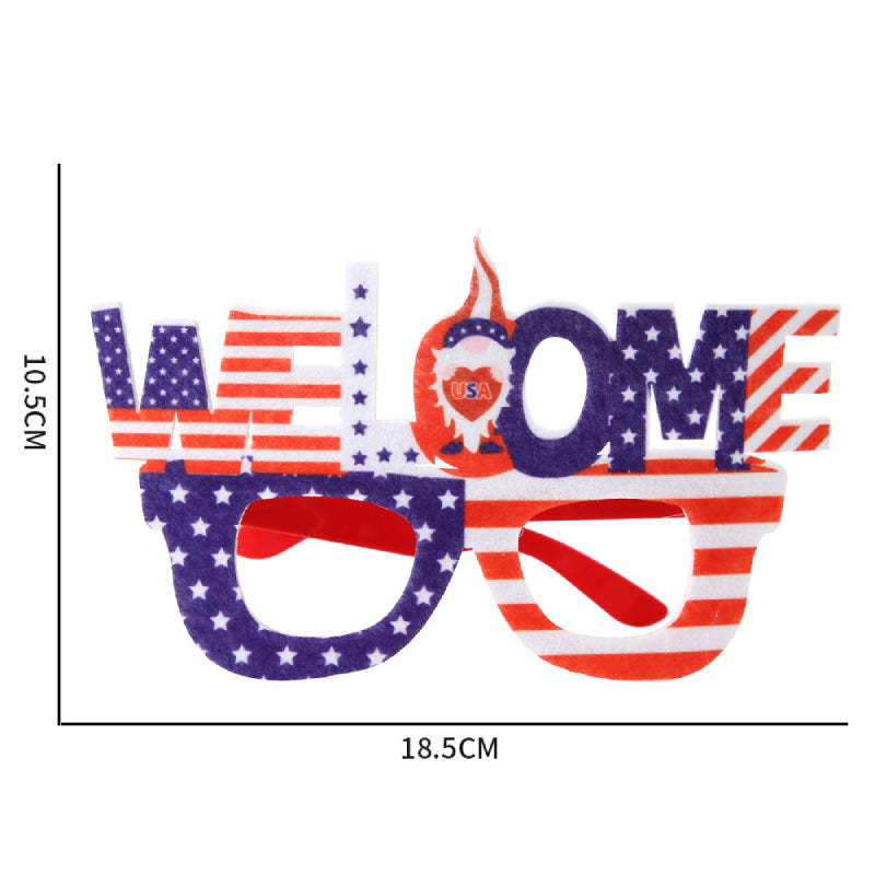 12 Pcs 4th of July American Flag Glasses for Patriotic Party Independence Day Party Accessories - SantaSocks