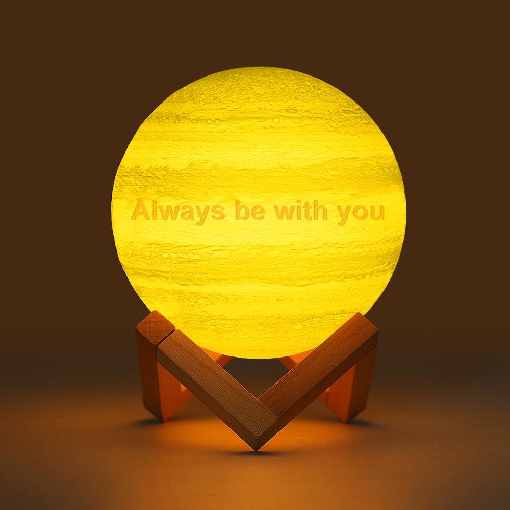 3D Printed Jupiter Lamp Personalized Happy Family - Touch Three Colors (10-20cm) - SantaSocks