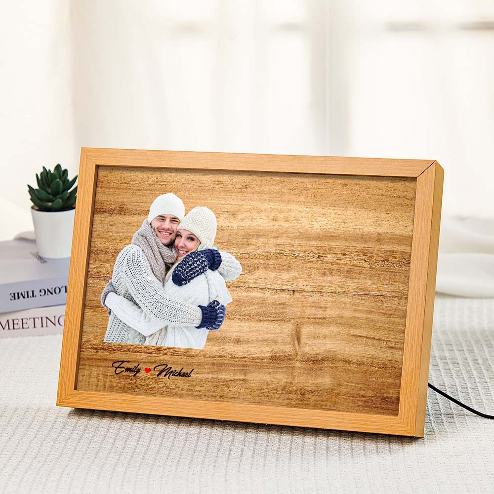 Custom Photo Lamp Personalized Text Light Valentine's Day Gift for Couple - photomoonlamp