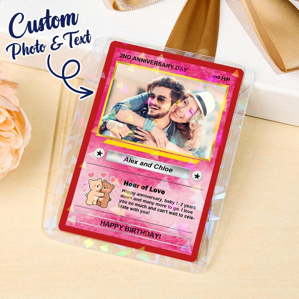 Personalized Photo Text Birthday Cards Personalized Card For Kid Birthday Gift Boyfriend Gift Birthday Keepsake Happy Birthday Poke Card - SantaSocks