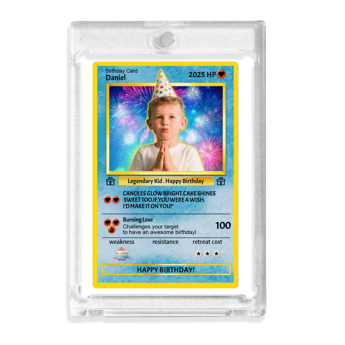 Personalized Photo Text Birthday Cards Personalized Card For Kid Birthday Gift Boyfriend Gift Birthday Keepsake Happy Birthday Poke Card - SantaSocks