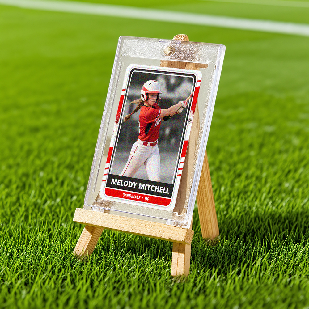 Personalized Sports Portrait Card Custom Name Number Stats Unique Gift for Young Athletes and Sports Fans