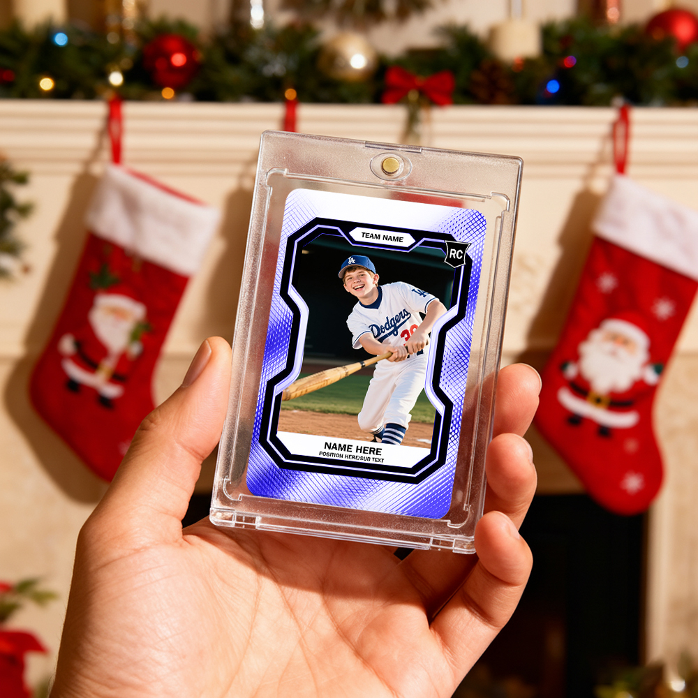 Personalized Sports Card Custom-Fully Sports Photo Card Fathers Day Christmas Thanksgiving  Special Occasions