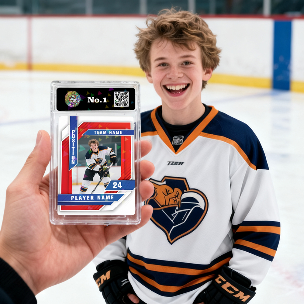 Custom Sports Card for Kids  Personalized Portrait Card with Team Name Great Athlete Gift Idea Christmas Gift