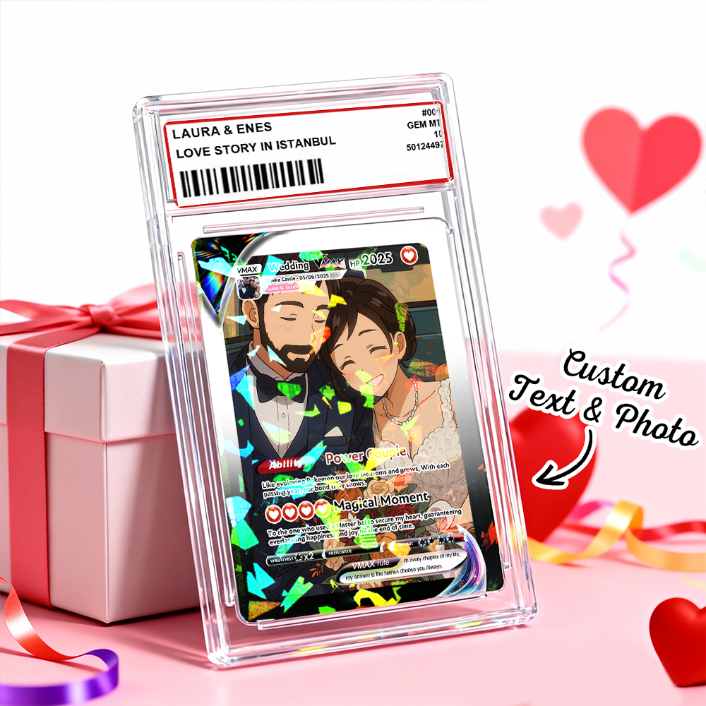 Custom Anime Couple Card Romantic Valentine Gift for Couple Unique Collectible Keepsake Wedding Gift - SantaSocks