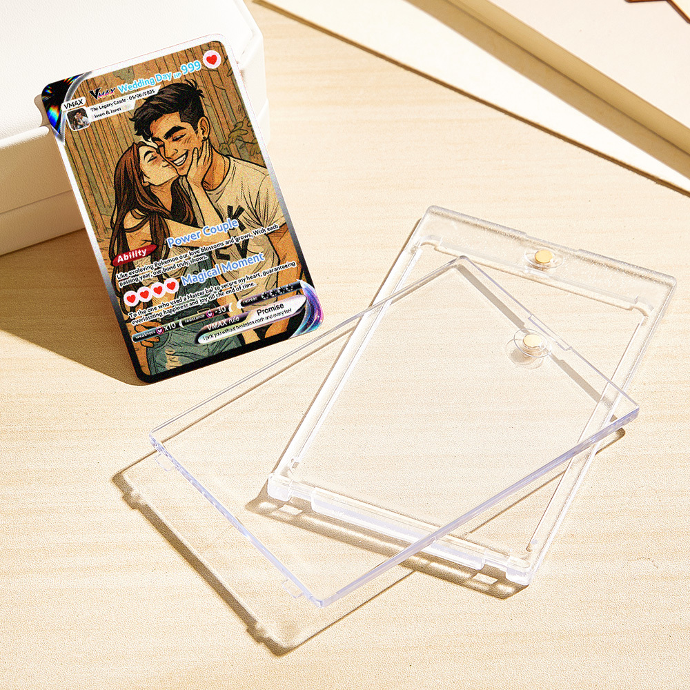 Custom Anime Couple Card Romantic Valentine Gift for Couple Unique Collectible Keepsake Gift - SantaSocks