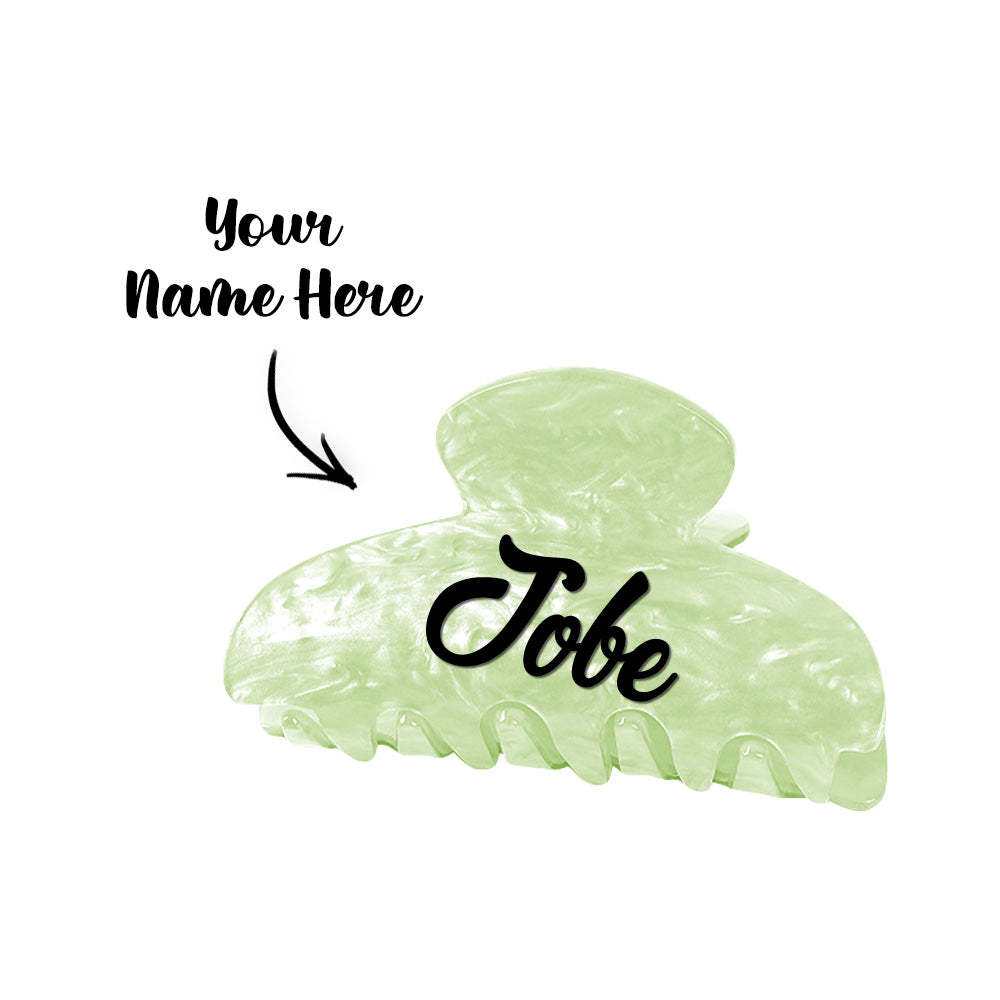 Custom Name Hair Claw Clips Personalized Hair Accessories Gift for Her - SantaSocks