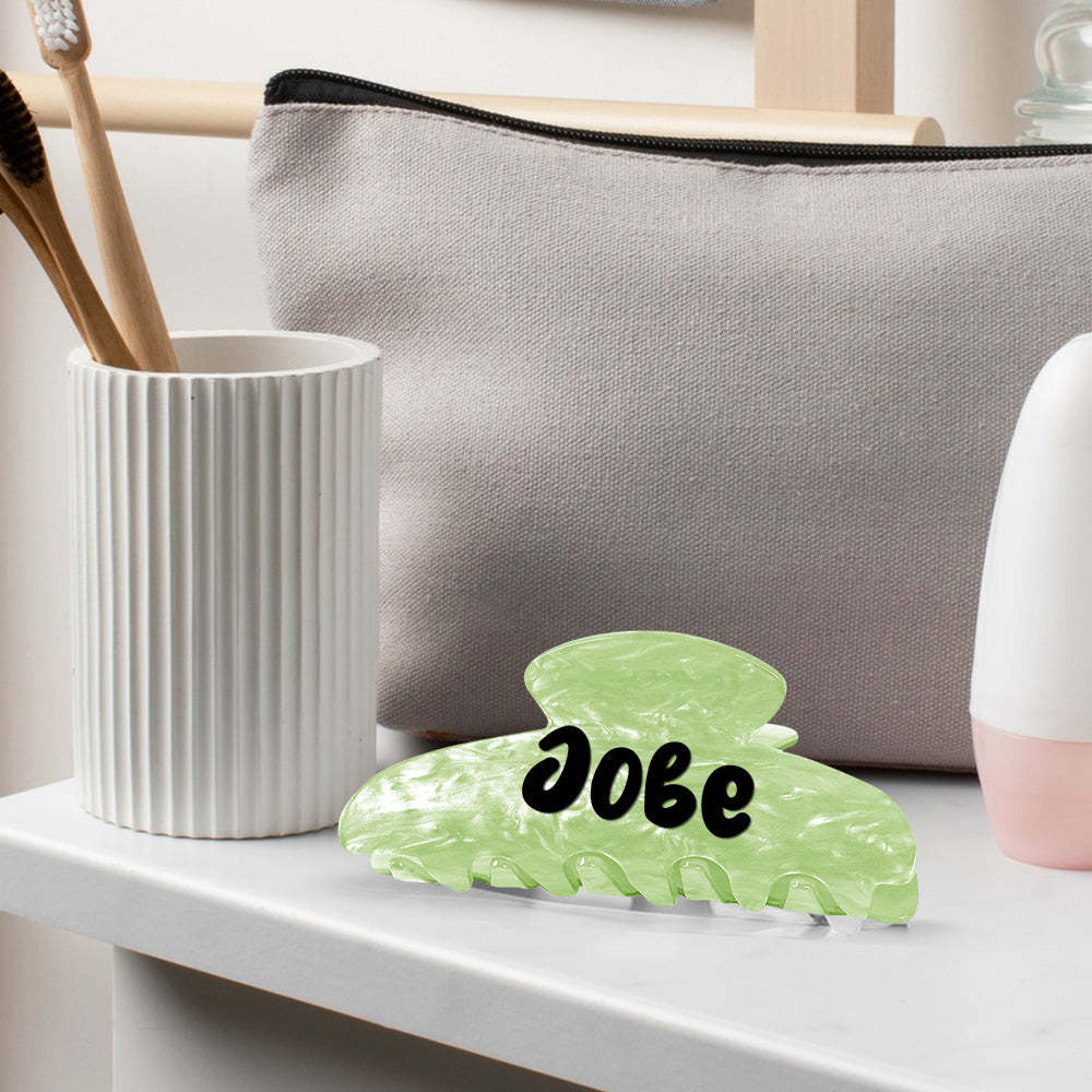 Custom Name Hair Claw Clips Personalized Hair Accessories Gift for Her - SantaSocks