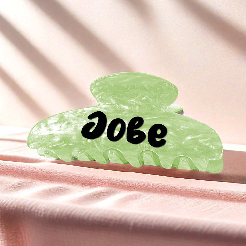 Custom Name Hair Claw Clips Personalized Hair Accessories Gift for Her - SantaSocks