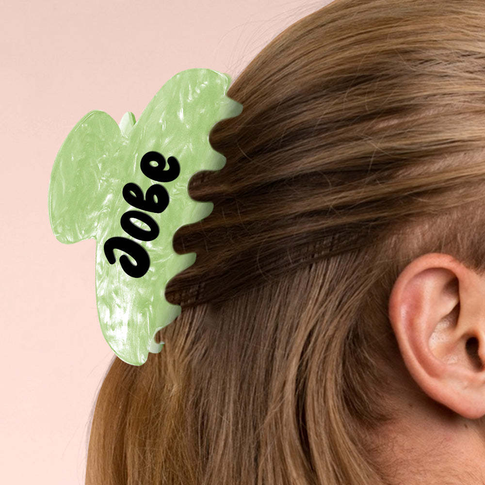 Custom Name Hair Claw Clips Personalized Hair Accessories Gift for Her - SantaSocks