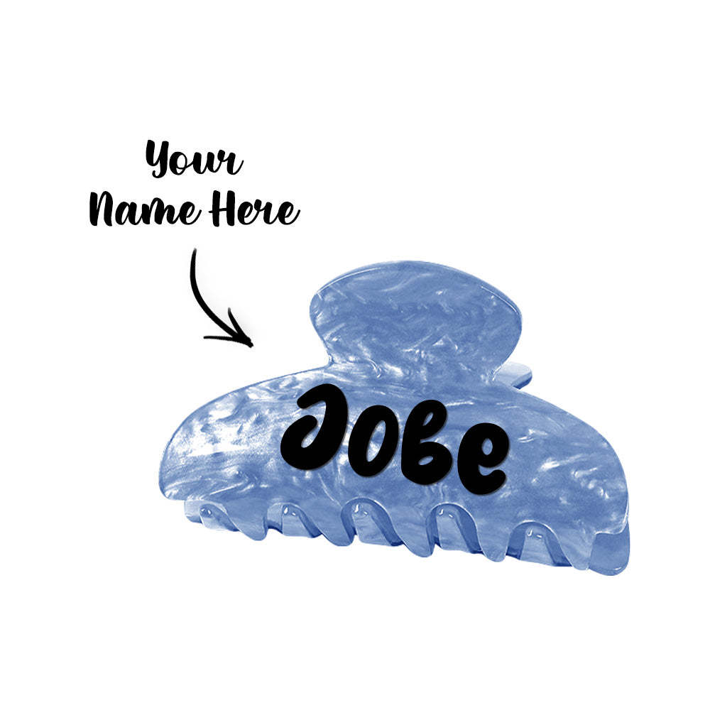 Custom Name Hair Claw Clips Personalized Hair Accessories Gift for Her - SantaSocks