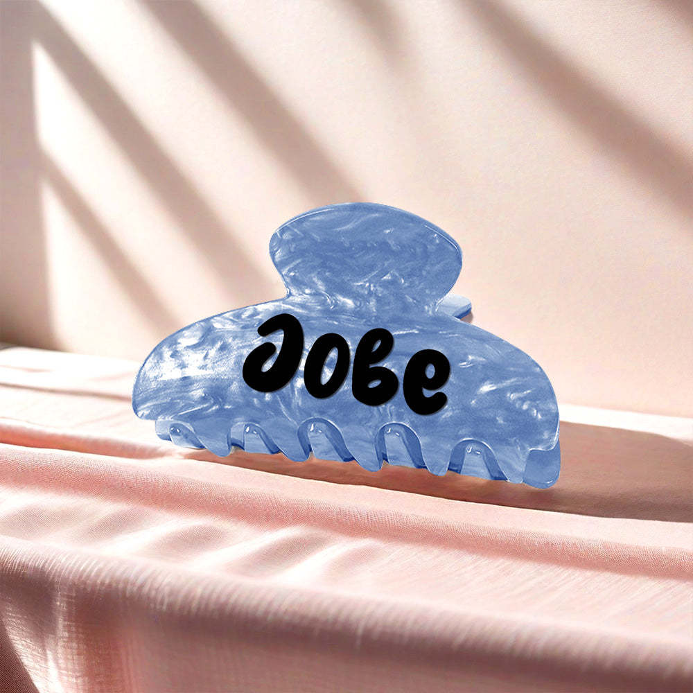 Custom Name Hair Claw Clips Personalized Hair Accessories Gift for Her - SantaSocks