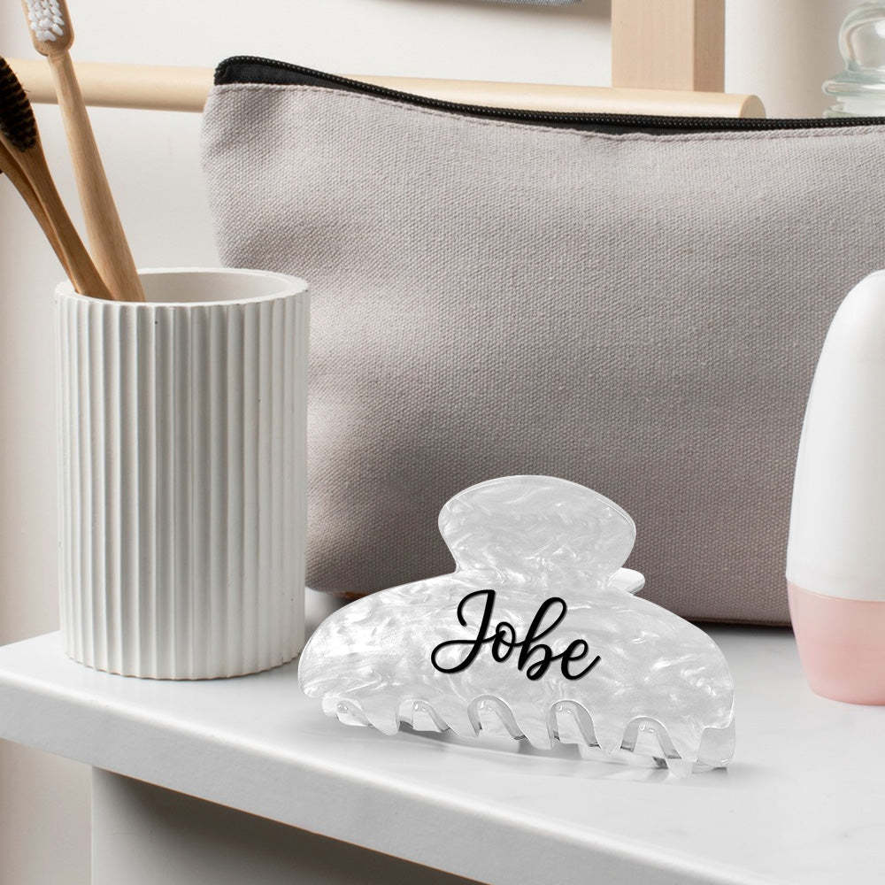 Custom Name Hair Claw Clips Personalized Hair Accessories Gift for Her - SantaSocks