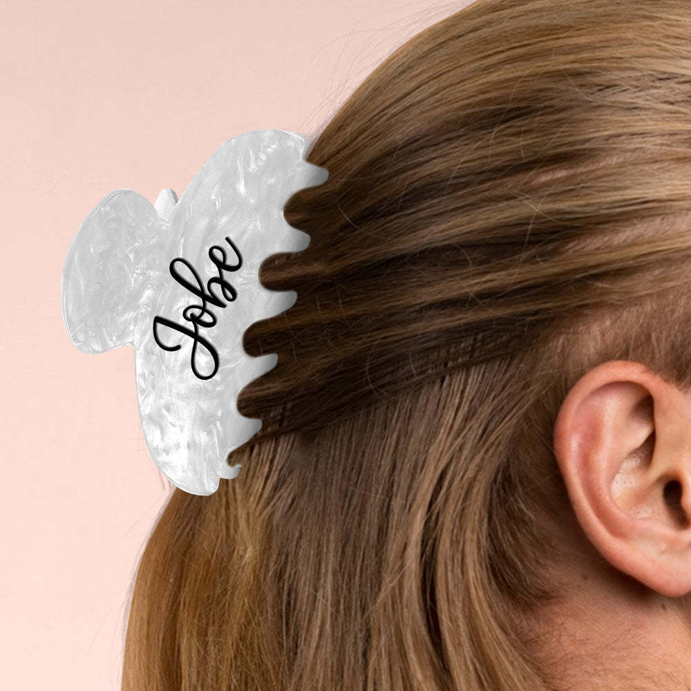 Custom Name Hair Claw Clips Personalized Hair Accessories Gift for Her - SantaSocks