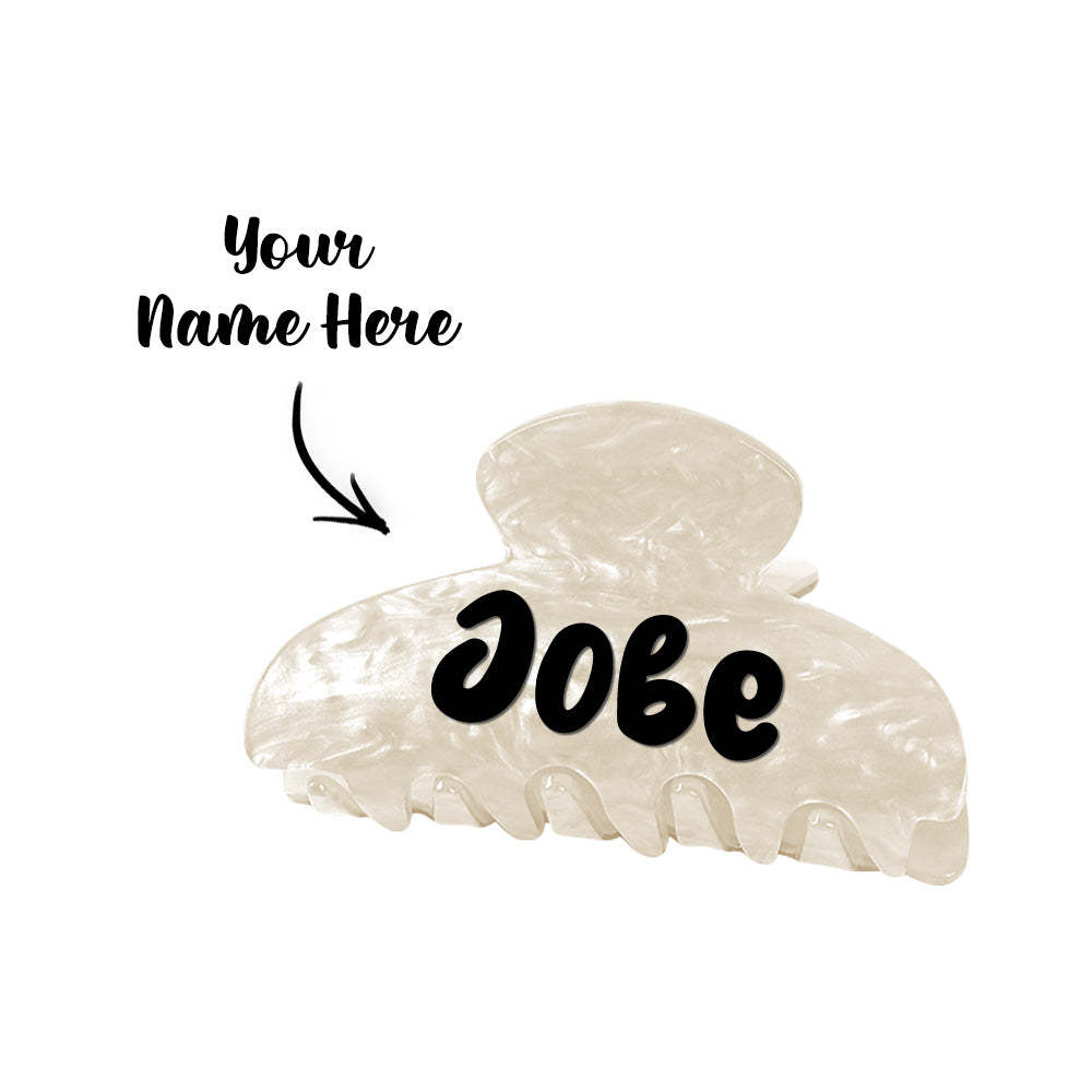 Custom Name Hair Claw Clips Personalized Hair Accessories Gift for Her - SantaSocks