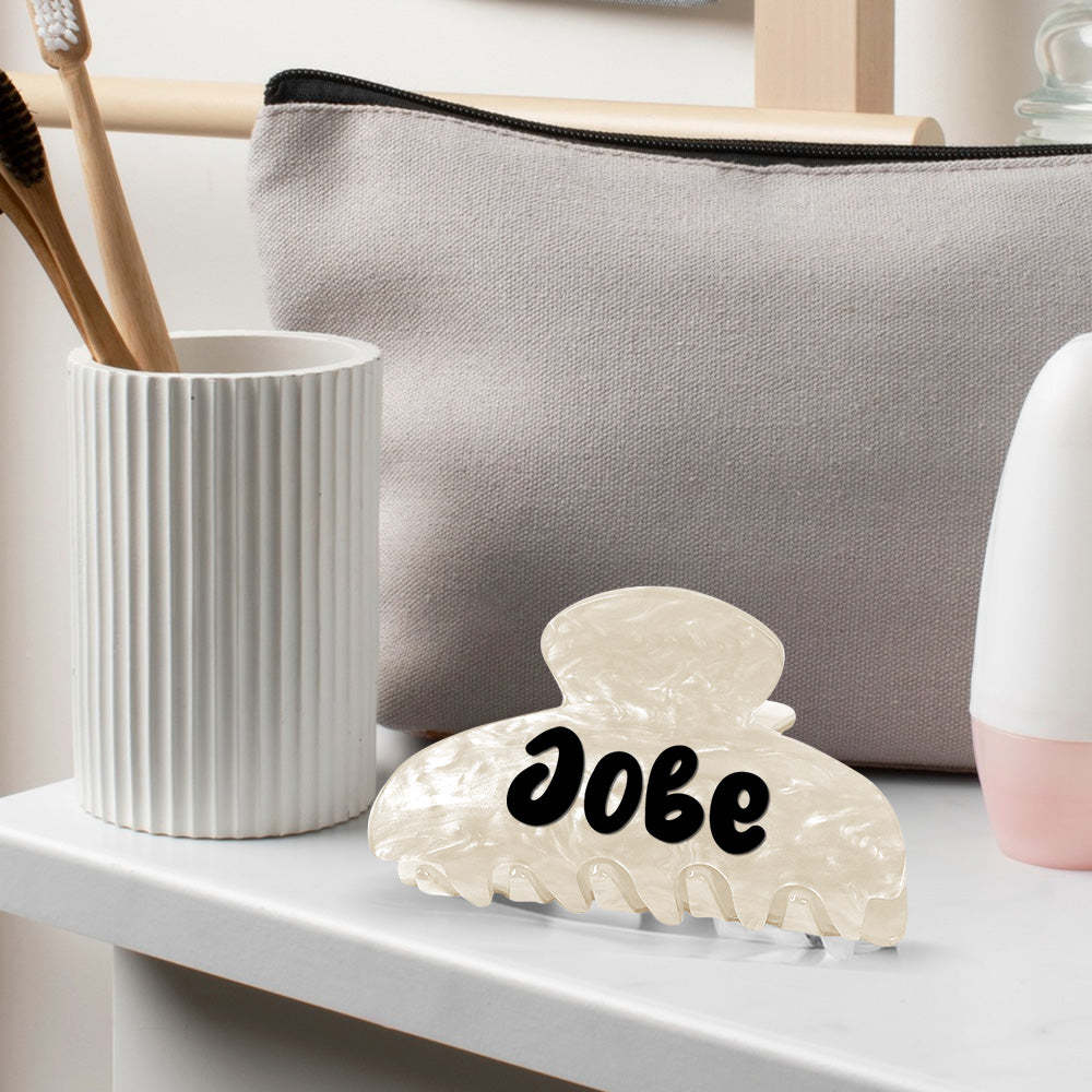 Custom Name Hair Claw Clips Personalized Hair Accessories Gift for Her - SantaSocks