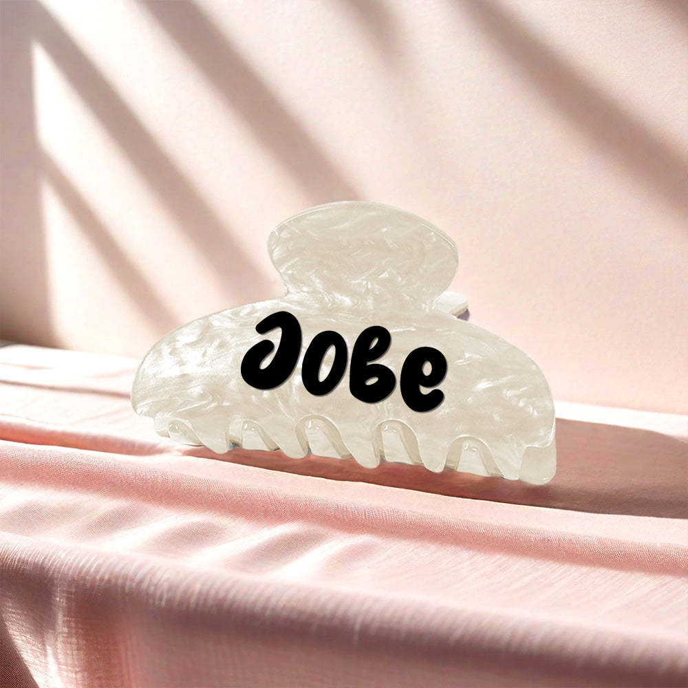 Custom Name Hair Claw Clips Personalized Hair Accessories Gift for Her - SantaSocks