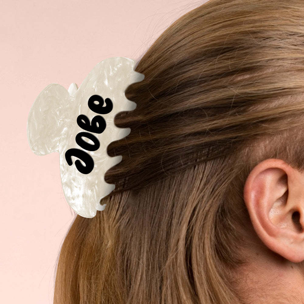 Custom Name Hair Claw Clips Personalized Hair Accessories Gift for Her - SantaSocks