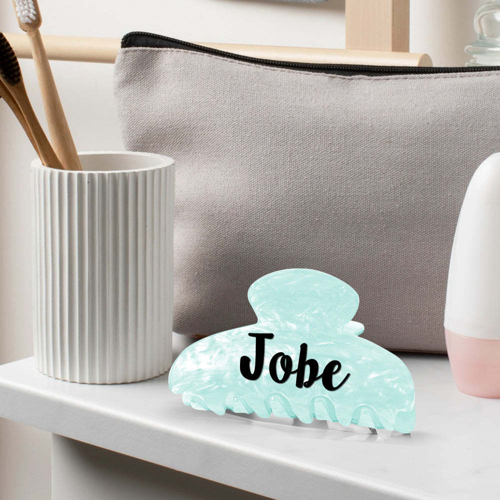 Custom Name Hair Claw Clips Personalized Hair Accessories Gift for Her - SantaSocks