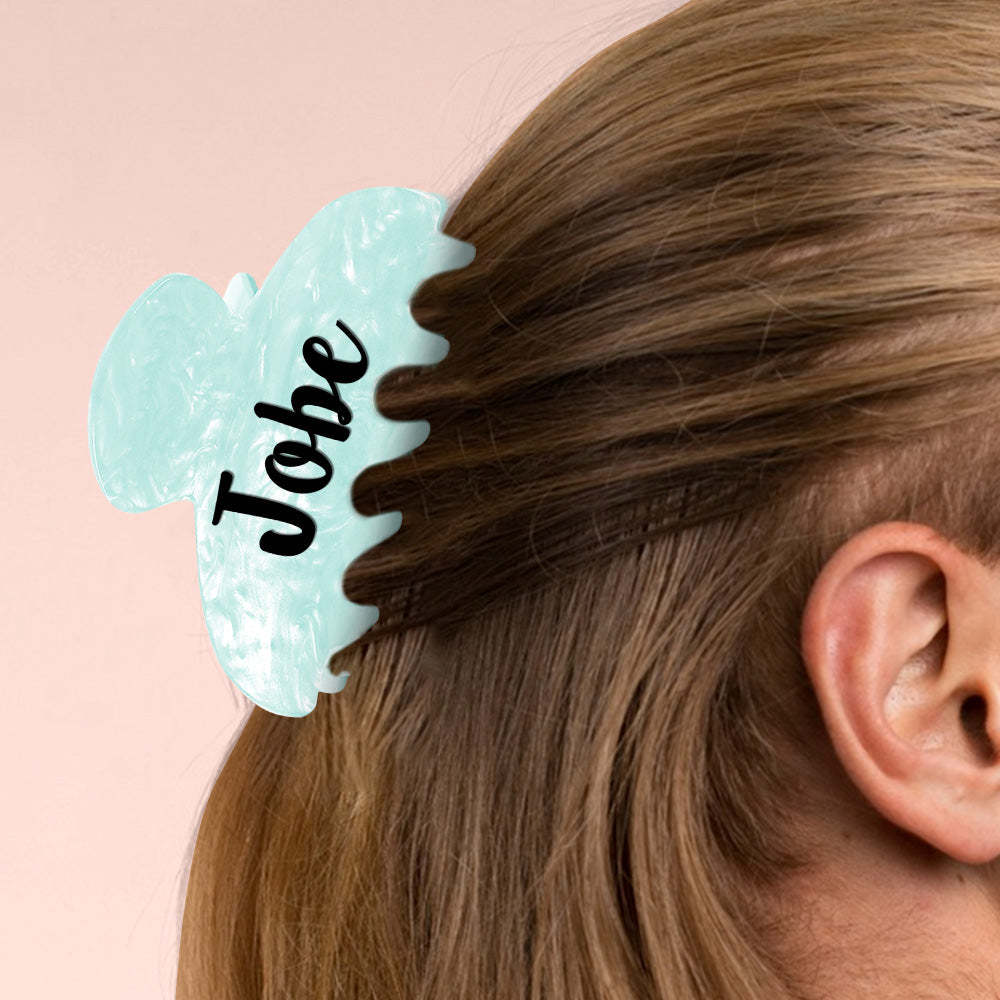 Custom Name Hair Claw Clips Personalized Hair Accessories Gift for Her - SantaSocks