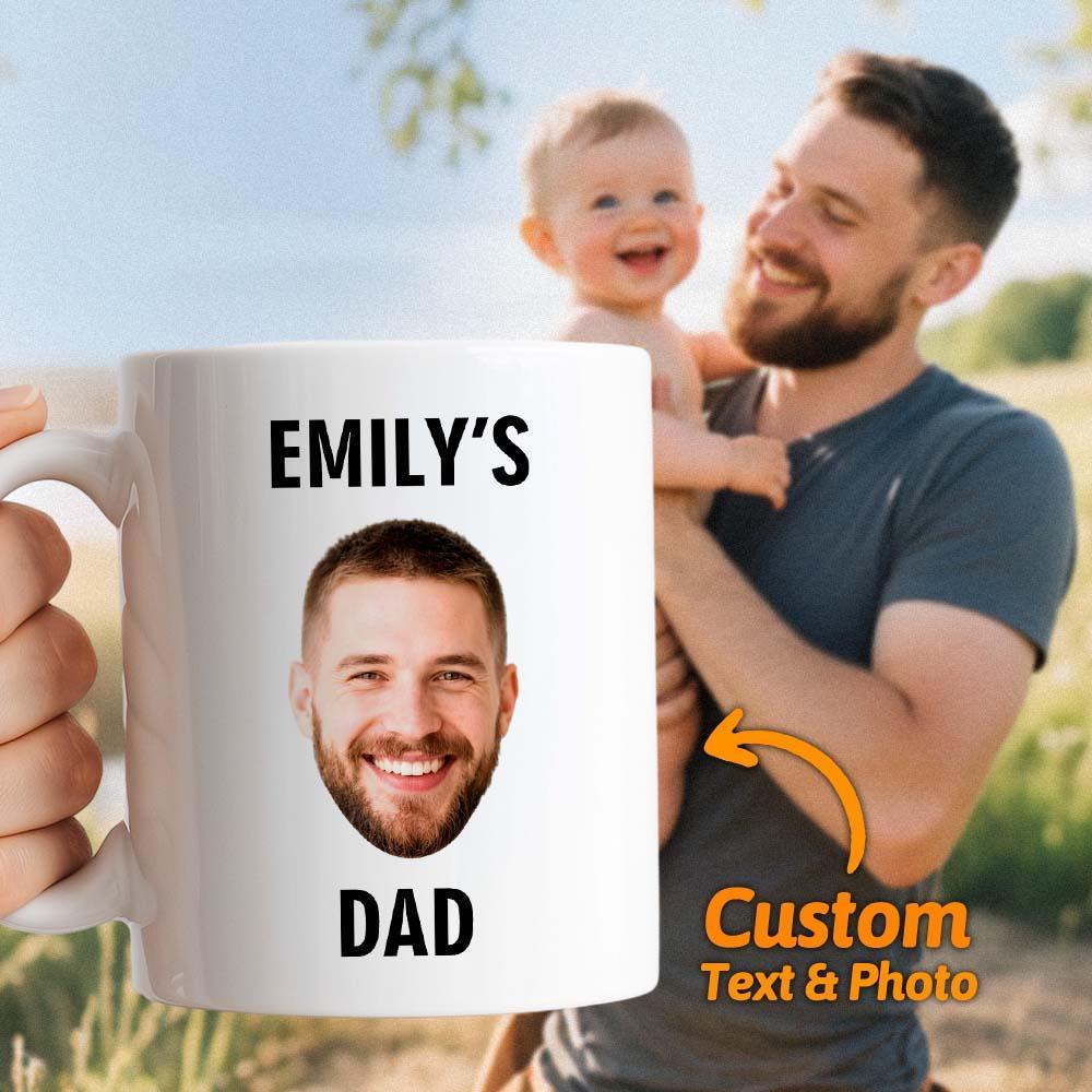 Custom Dad Photo Mug Best Dad Ever Coffee Cup Personalized Father’s Day Gift Idea