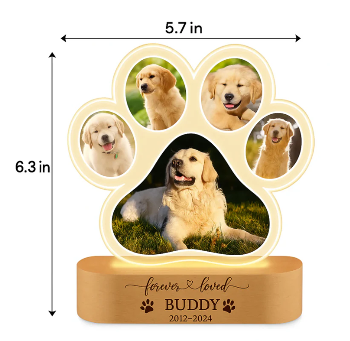 Personalized Pet Paw Lamp - SantaSocks
