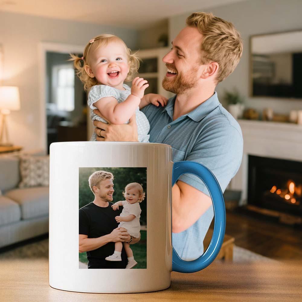 Personalized Father’s Day Mug with Photo Custom Coffee Cup for Dad Best Dad Gift