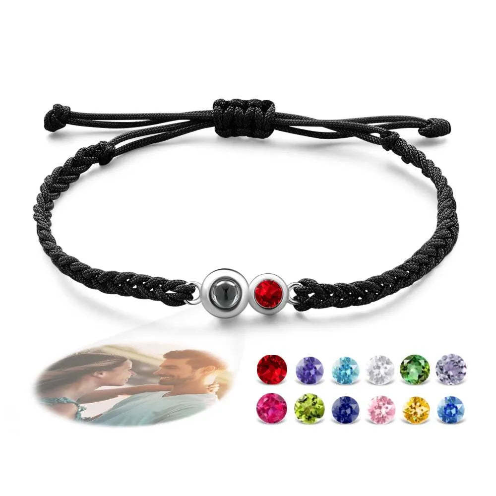 Projection Bracelets Stainless Steel Custom Projection Bracelets Woven Photo Bracelets Commemorative Gifts - SantaSocks