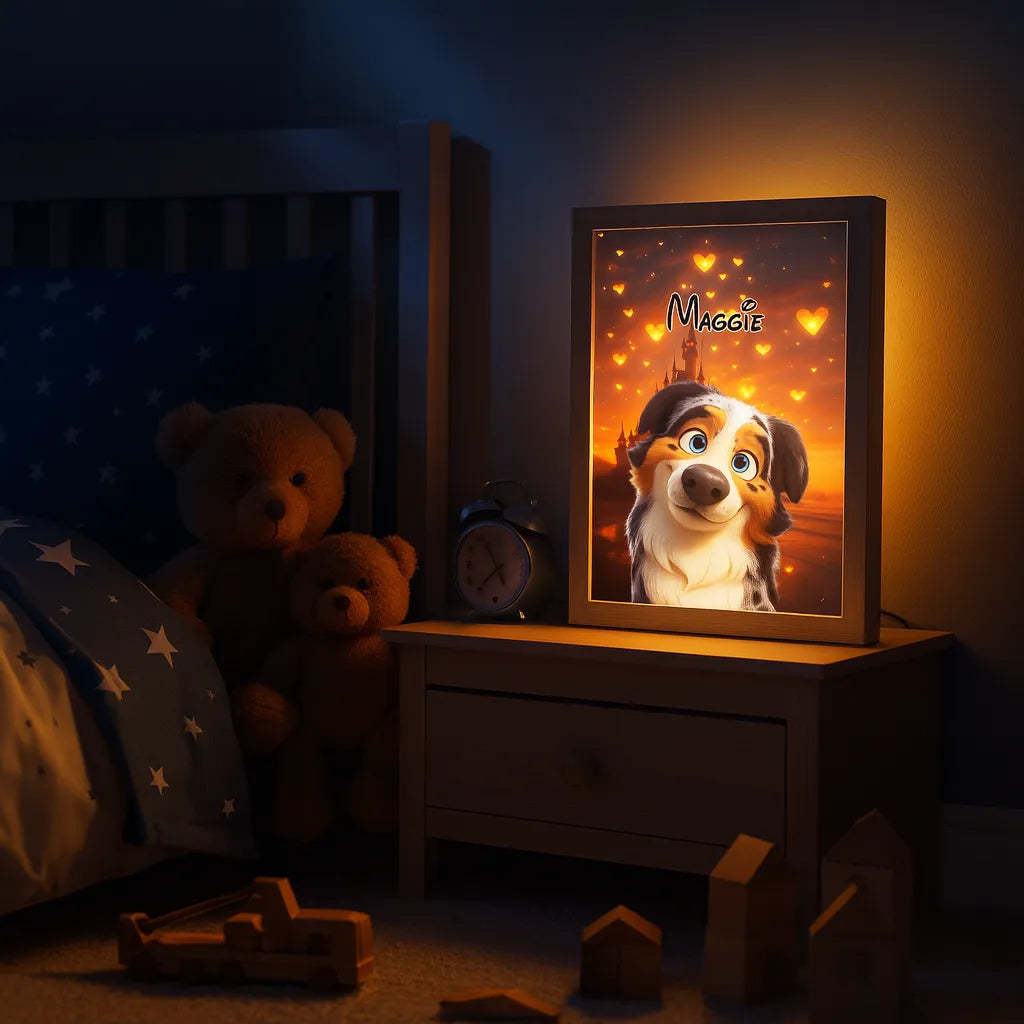 Magical Pet Portrait LED Night Light Custom Photo Pet LED Night Light Gift For Pet Lover
