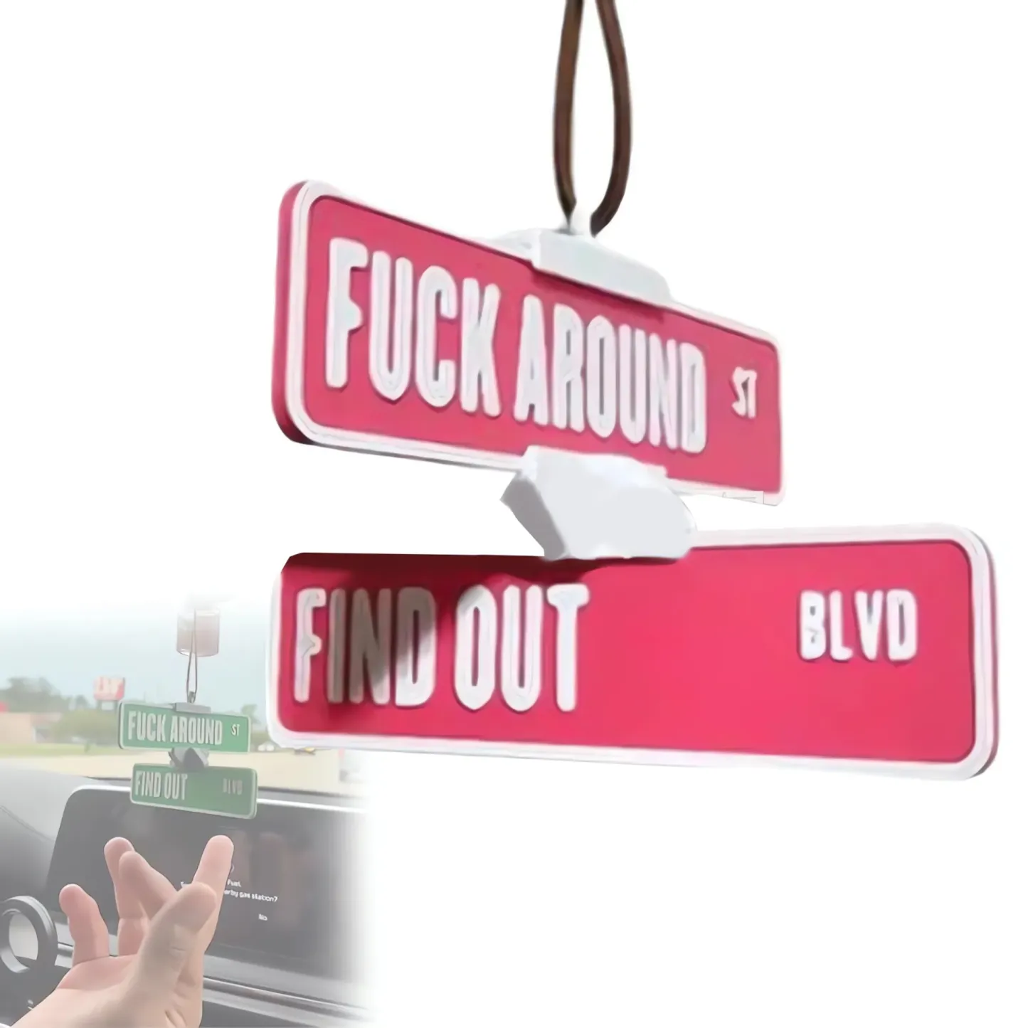 Fuck Around and Find Out Street Sign Hanger 3D Printed Funny Street Warning Sign Decoration - SantaSocks