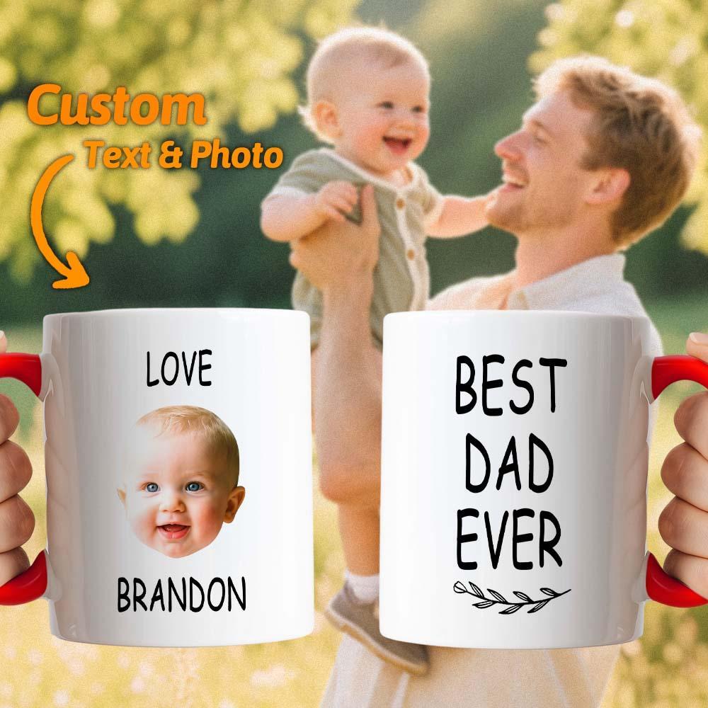 Personalized Father’s Day Mug with Photo Custom Coffee Cup for Dad Best Dad Gift