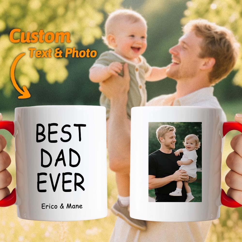 Personalized Father’s Day Mug with Photo Custom Coffee Cup for Dad Best Dad Gift