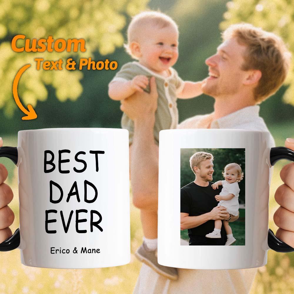 Personalized Father’s Day Mug with Photo Custom Coffee Cup for Dad Best Dad Gift
