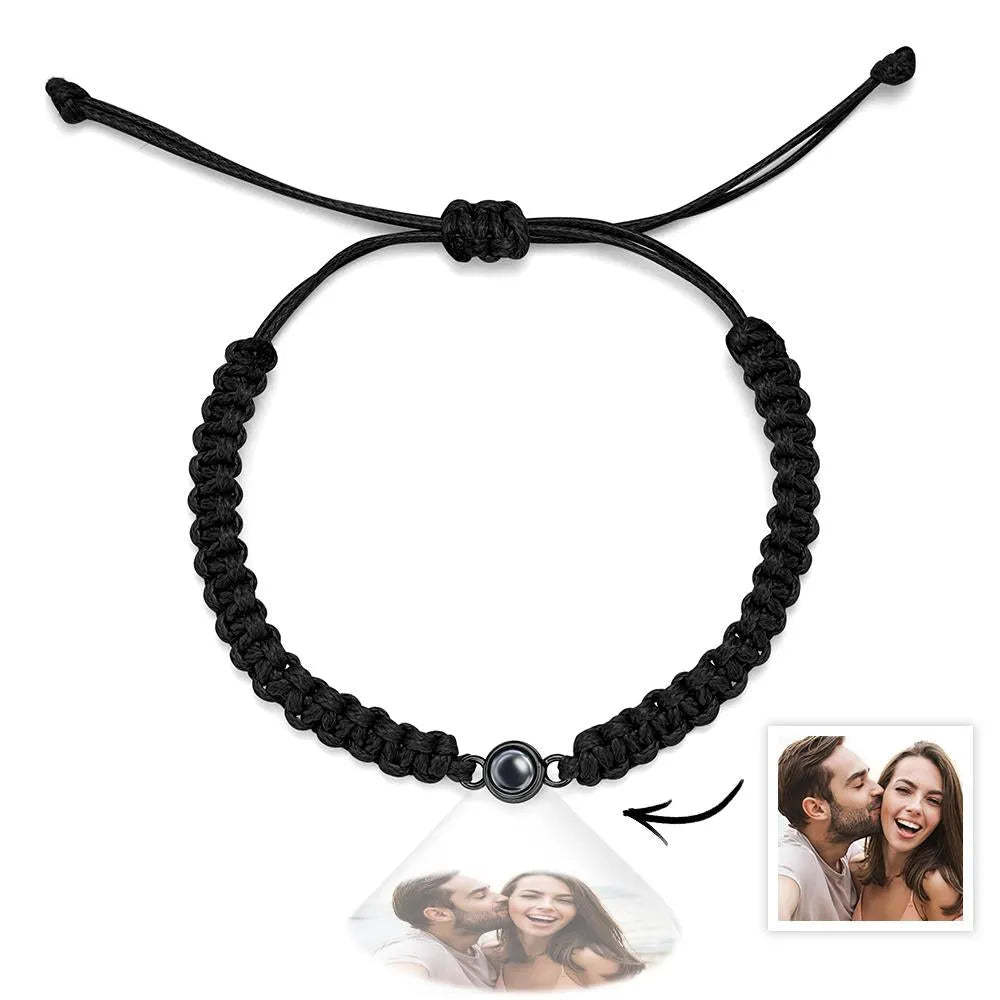 Projection Bracelets Stainless Steel Custom Projection Bracelets Woven Photo Bracelets Commemorative Gifts - SantaSocks