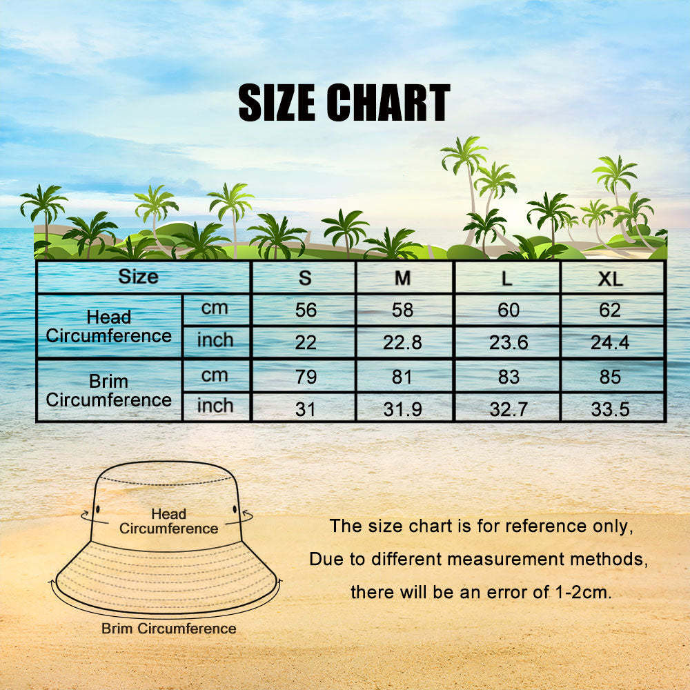 Personalized Bucket Hat Double-Side-Wear Reversible Funny Hawaiian Style Fisherman Hat - SantaSocks