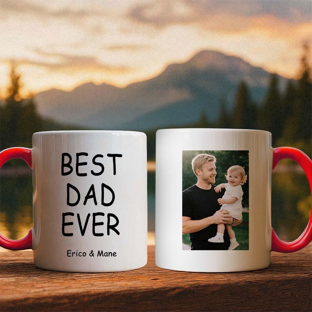 Personalized Father’s Day Mug with Photo Custom Coffee Cup for Dad Best Dad Gift