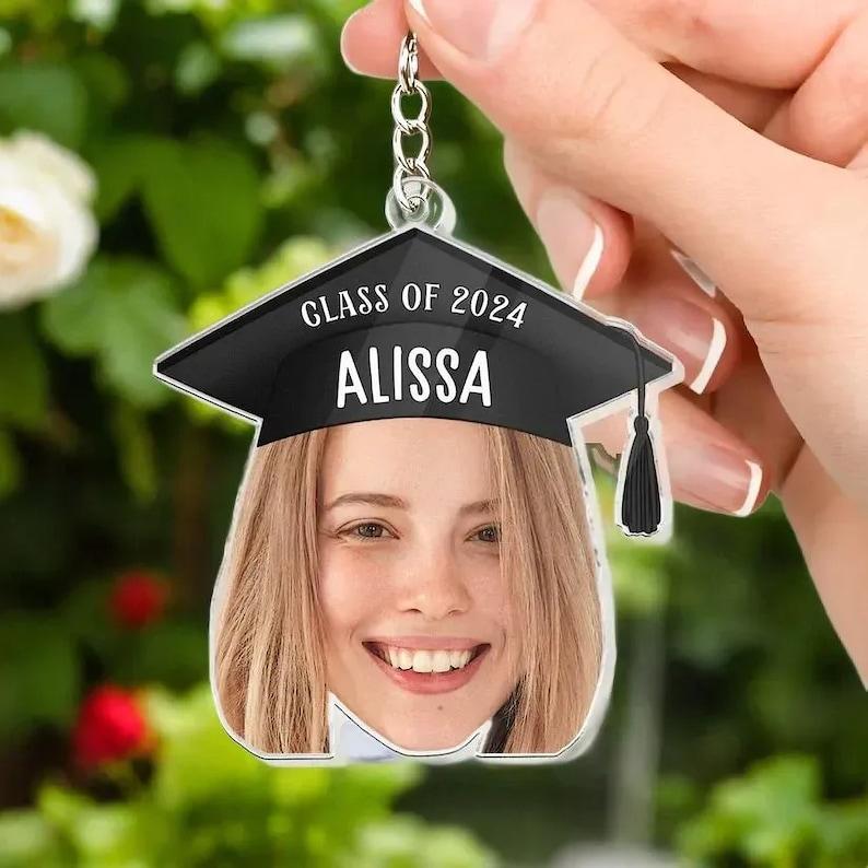 Custom Text Bear Graduation Gift For Family Members Personalized Car Ornament Acrylic Siblings Brothers Sisters