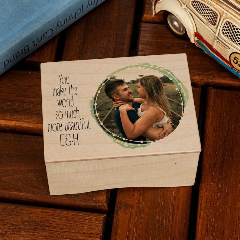 Personalized Photo Music Box, Unique Gifts for Boyfriend, Girlfriend, Couple, Christmas, Best Friend, One of a Kind Photo Music Gifts