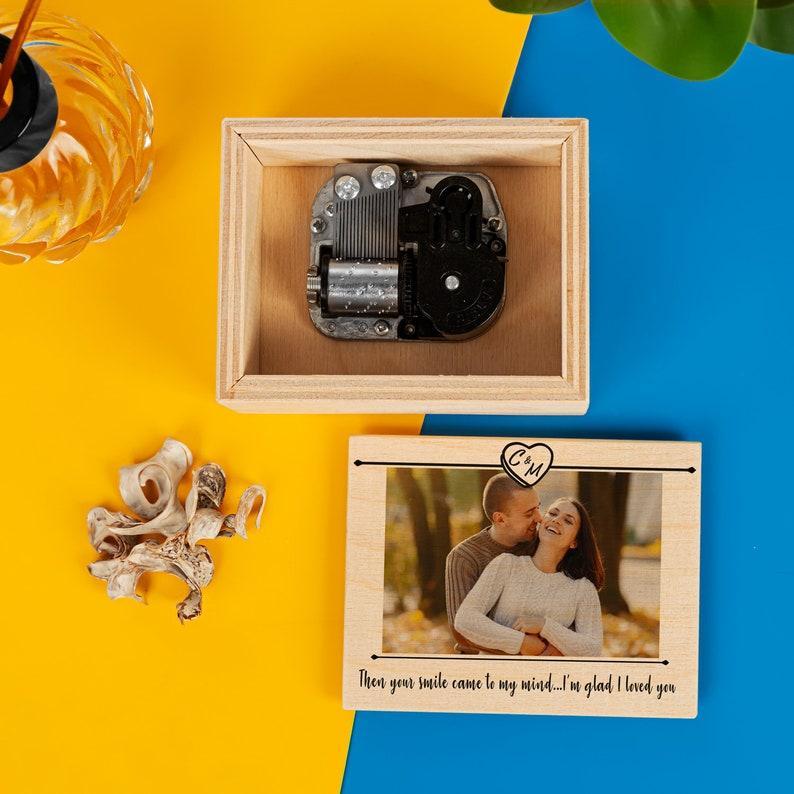 Photo Music Box with Personalized Song, Gifts for Boyfriend, Girlfriend, Couples | Christmas, Best Friend, Photo Gifts, Music Gifts for Mom