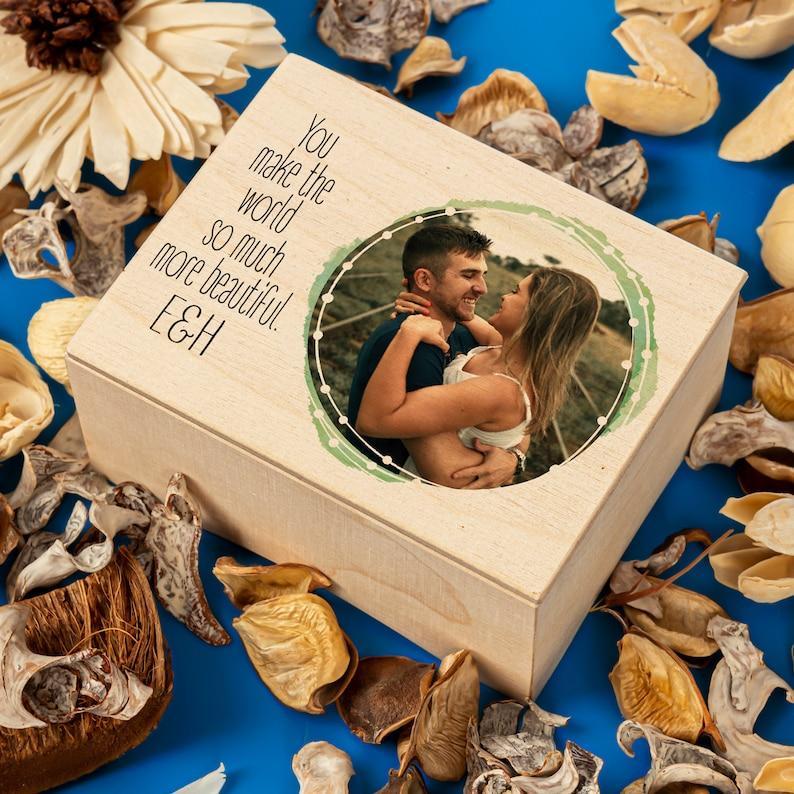 Personalized Photo Music Box, Unique Gifts for Boyfriend, Girlfriend, Couple, Christmas, Best Friend, One of a Kind Photo Music Gifts