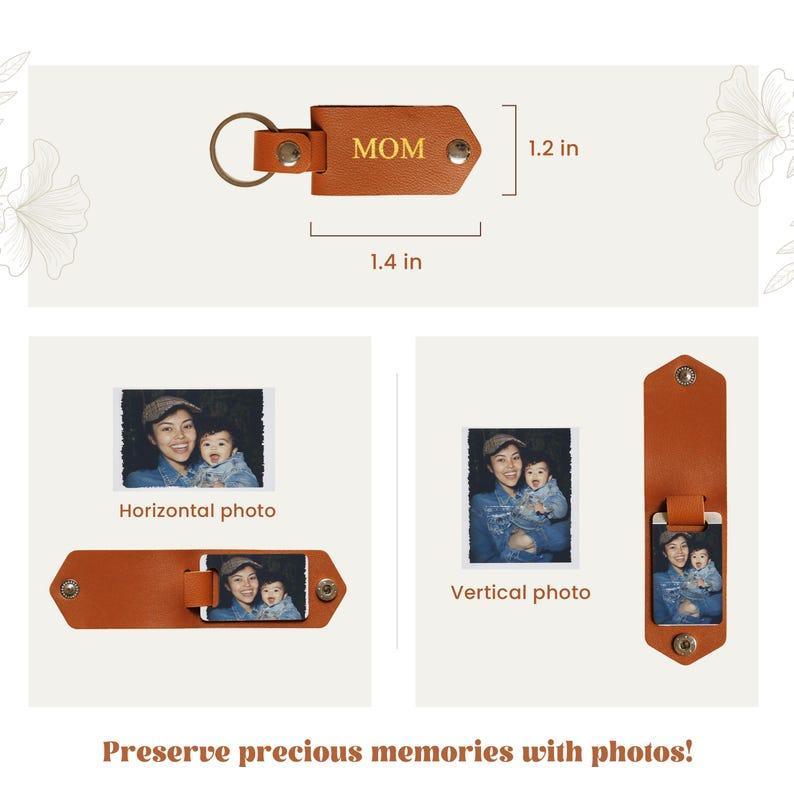 Personalized Photo Bag Charm MOM Charm Metal Tag Photo Bag Charm 1st Mothers Day, Mother's Day Gifts, Gift for Her