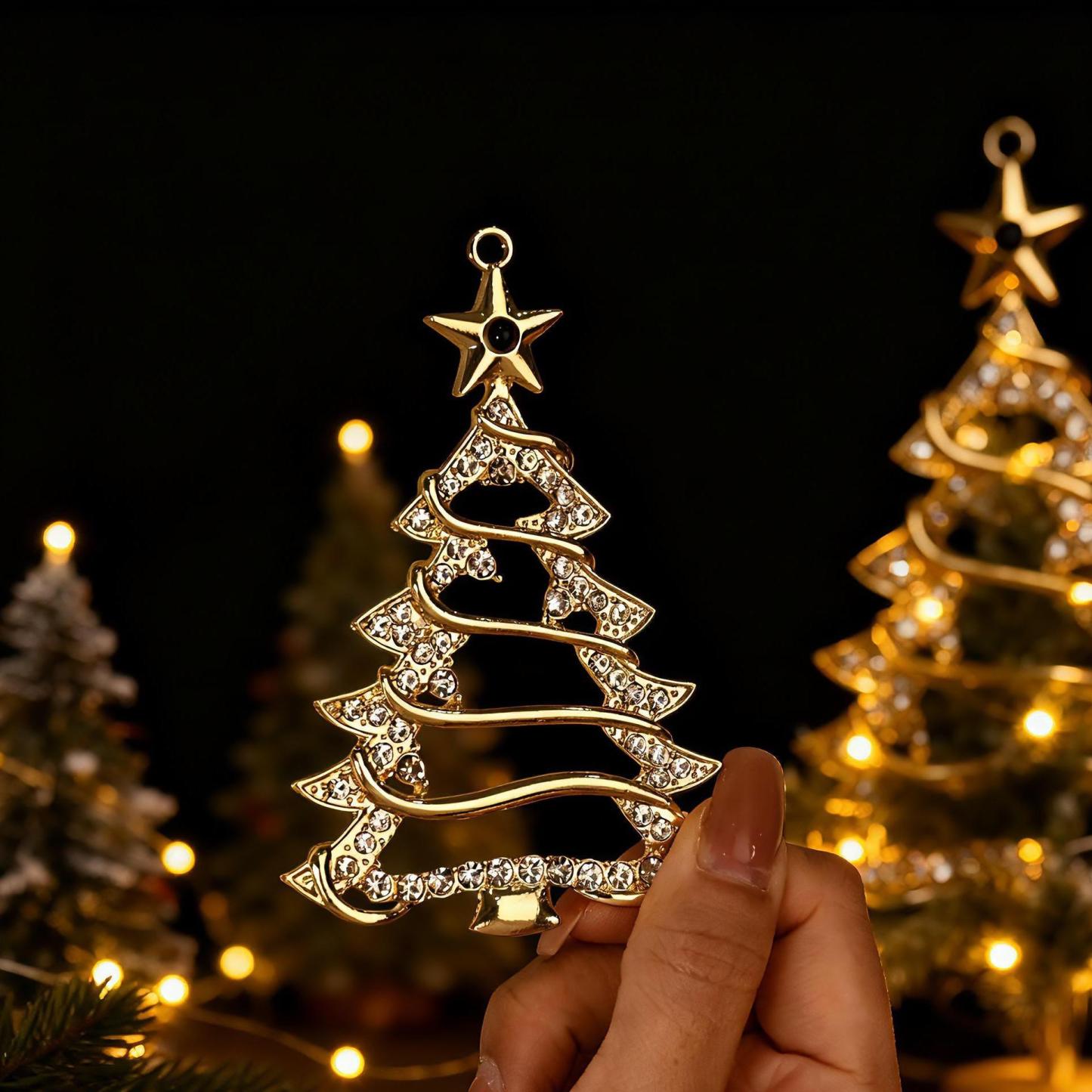 Personalized Photo Christmas Tree Ornament for Memorial Gift, Family Keepsake Decoration with Crystal Accents - SantaSocks