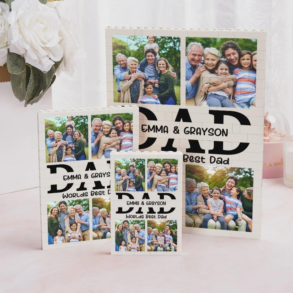 Custom Photo Brick Puzzle Frame – Build Gentle Love, A Meaningful Gift for Dad & Father's Day - SantaSocks