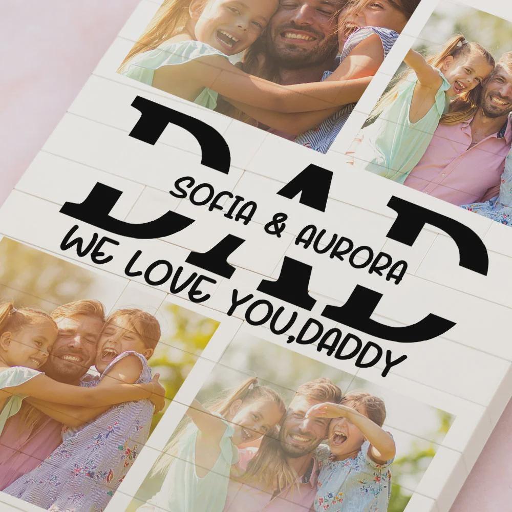 Personalized Photo Puzzle Frame Made From Building Blocks – A Loving Gift For Father's Day - SantaSocks