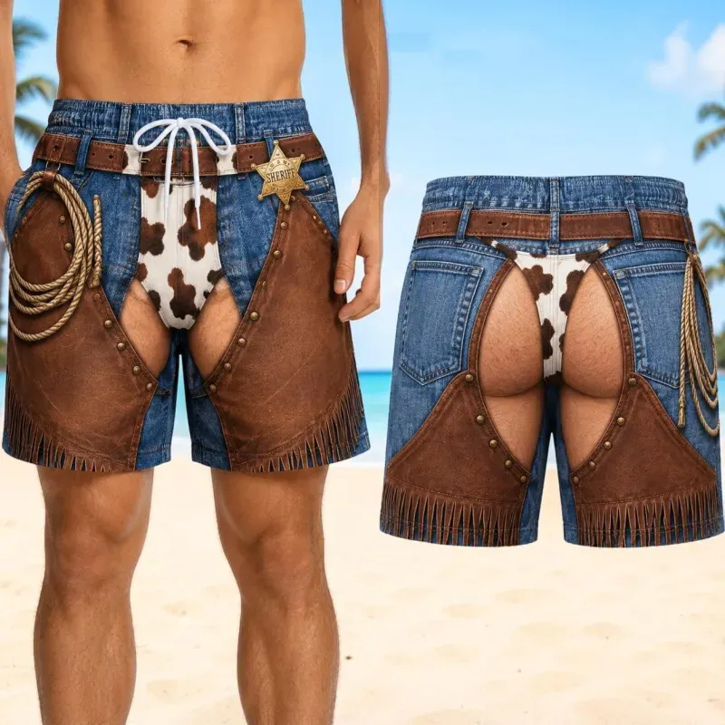 Custom Funny Men Swim Trunks Novelty Optical Illusion Swim Shorts Funny Novelty Party Board Shorts Gift for Husband Boyfriend