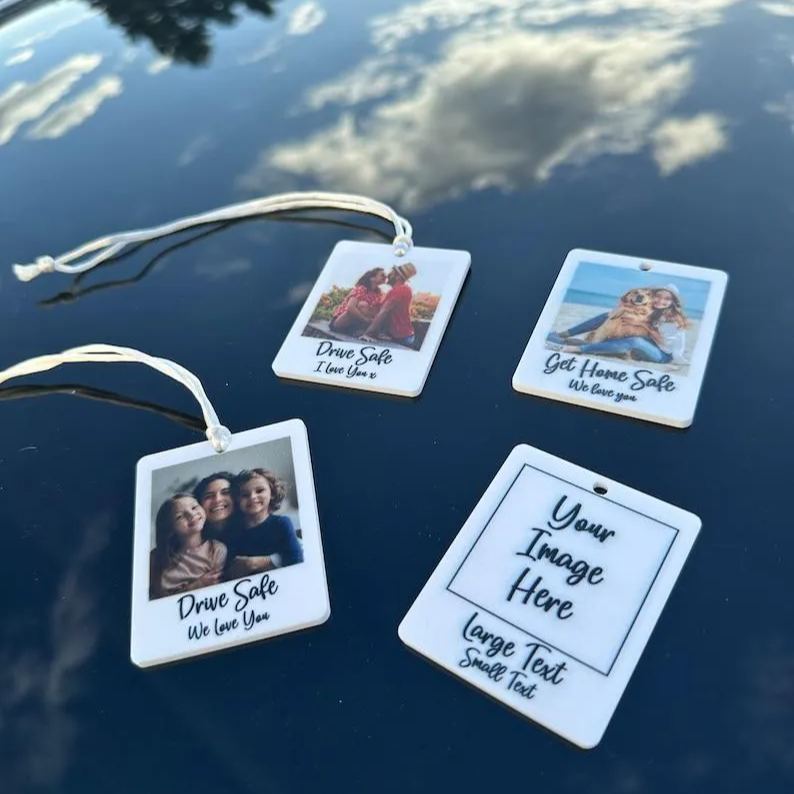 Photo Car Ornament, Dog Portrait Ornament, Pet Car Ornament Personalized Gifts for Him Custom Photo Car Ornament Couple Ornament - SantaSocks