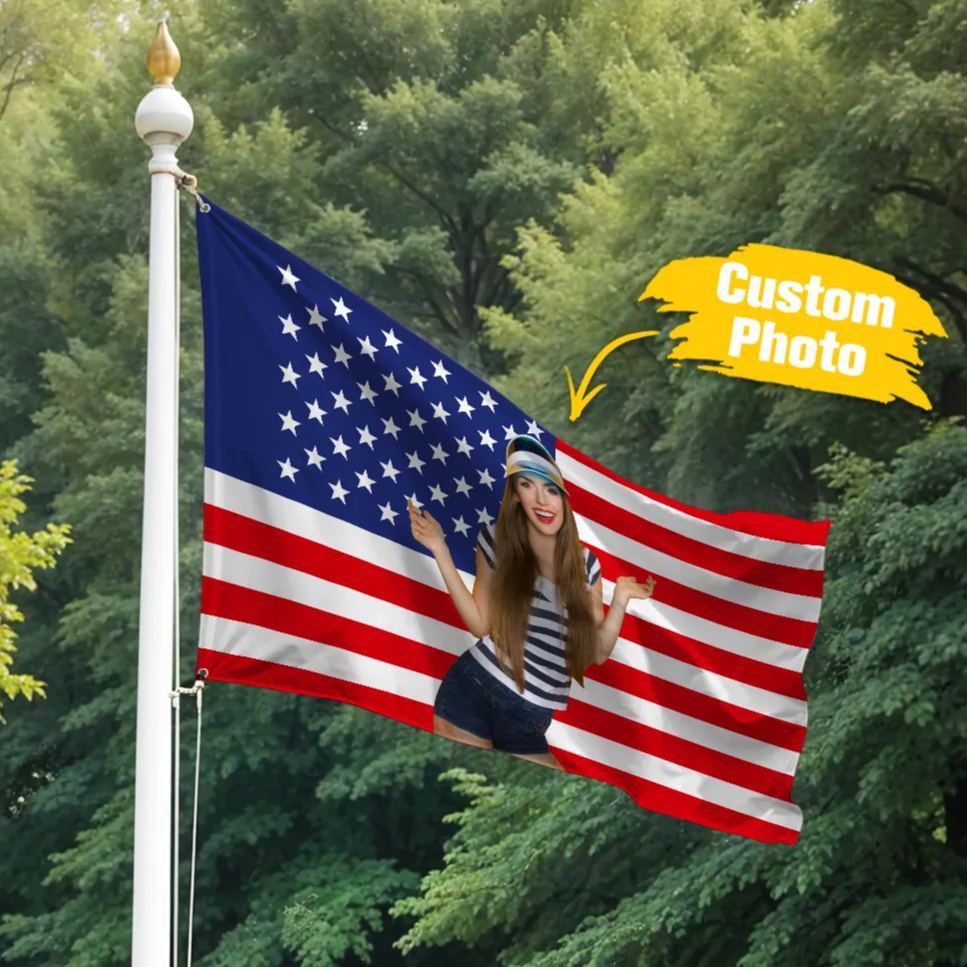 Custom Logo and Text Garden Flag Garden Flag Personalized Your Photo Flag, American Flag Style