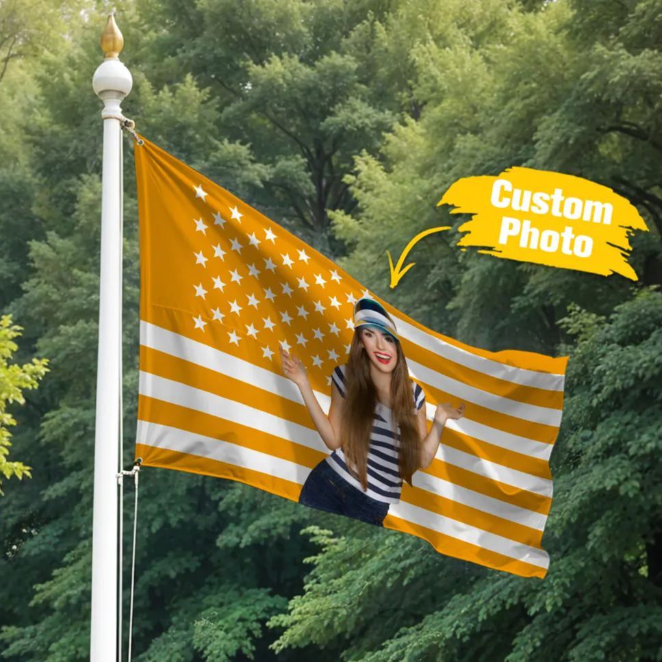 Custom Logo and Text Garden Flag Garden Flag Personalized Your Photo Flag, American Flag Style