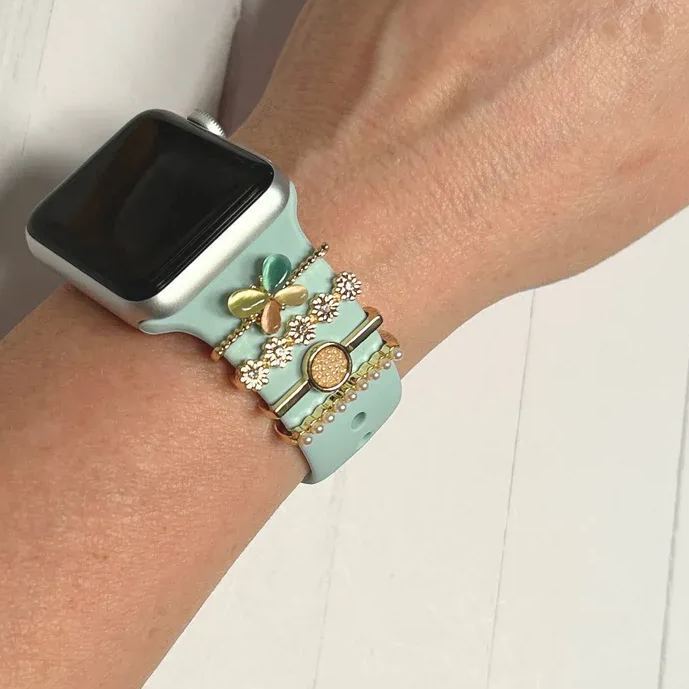 Stackable Watchband Charms Butterfly Watch Bars Apple Watch Band Accessories Gift Watch Jewelry
